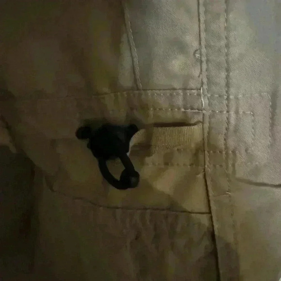 LL Bean Men’s Khaki Field Work Jacket with Hideaway Hood Size L - Picture 9 of 11